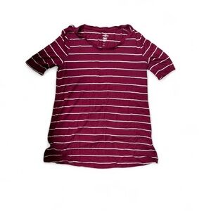 SO Maroon and White Tunic Tee